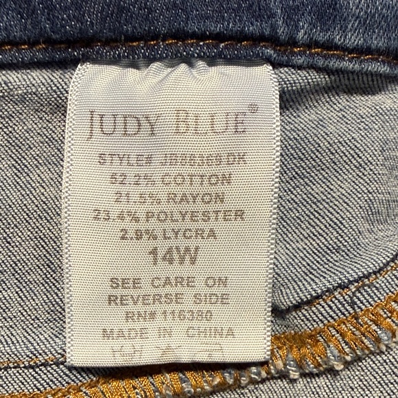 Judy Blue Medium Blue Boyfriend Skinny Pull On Jeans - Picture 5 of 10